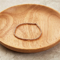 Rose Gold Plated Beaded Stretch Bracelet