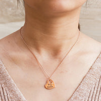 Rose Gold Plated Big Sister Heart Necklace with Quote Card Created with Zircondia® Crystals