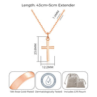 Rose Gold Plated Cross Necklace