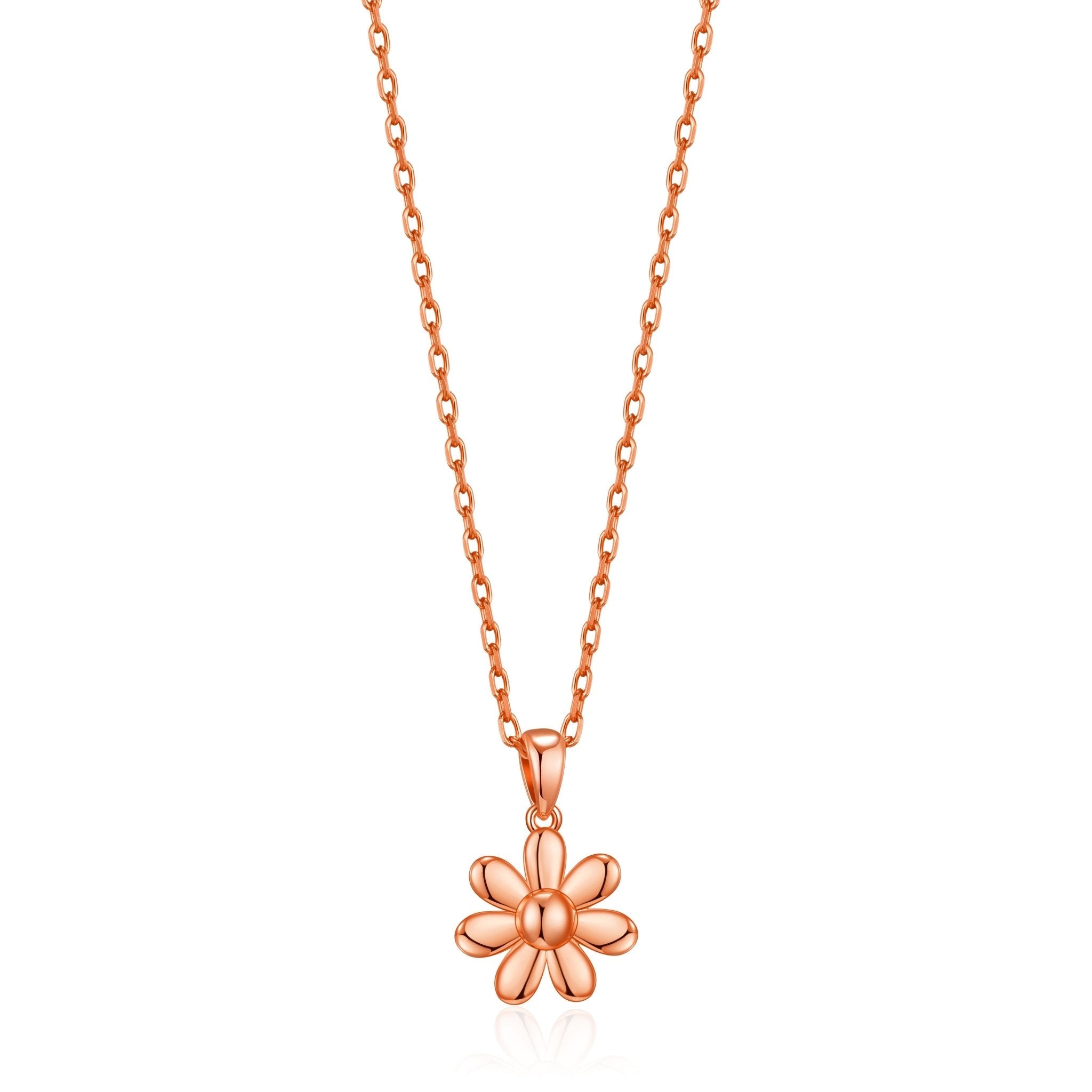 Rose Gold Plated Daisy Necklace