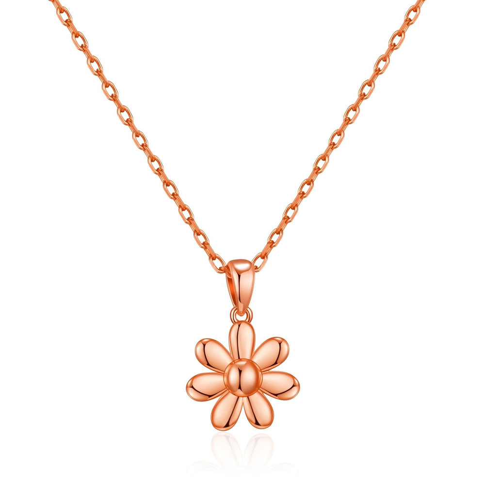 Rose Gold Plated Daisy Necklace