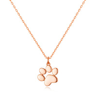 Rose Gold Plated Dog Paw Necklace
