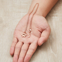 Rose Gold Plated Dog Paw Necklace