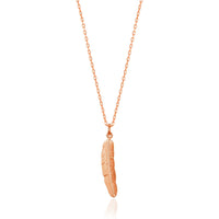 Rose Gold Plated Feather Necklace
