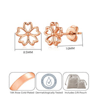 Rose Gold Plated Flower Petal Earrings
