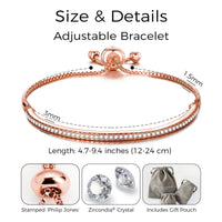 Rose Gold Plated Friendship Set Created with Zircondia® Crystals