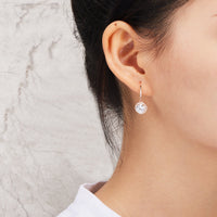 Rose Gold Plated Halo Drop Earrings Created with Zircondia® Crystals