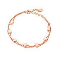 Rose Gold Plated Heart Bracelet