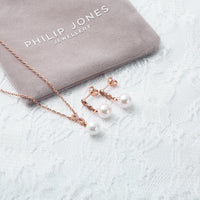 Rose Gold Plated I Couldn't Say I Do Without You Infinity Pearl Drop Set with Zircondia® Crystals