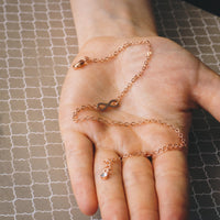 Rose Gold Plated Infinity Anklet Created with Zircondia® Crystals