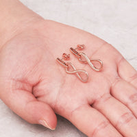 Rose Gold Plated Infinity Drop Earrings Created with Zircondia® Crystals