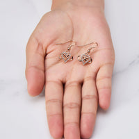 Rose Gold Plated Infinity Heart Drop Earrings Created with Zircondia® Crystals