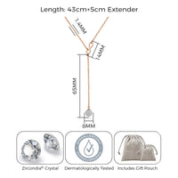 Rose Gold Plated Infinity Lariat Necklace Created with Zircondia® Crystals