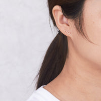 Rose Gold Plated Infinity Stud Earrings