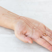 Rose Gold Plated Initial Necklace Letter C Created with Zircondia® Crystals