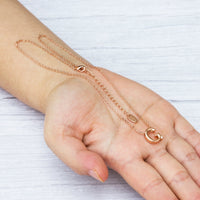 Rose Gold Plated Initial Necklace Letter G Created with Zircondia® Crystals