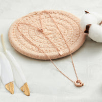 Rose Gold Plated Initial Necklace Letter G Created with Zircondia® Crystals