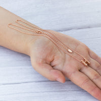 Rose Gold Plated Initial Necklace Letter H Created with Zircondia® Crystals