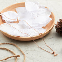 Rose Gold Plated Initial Necklace Letter Z Created with Zircondia® Crystals