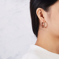 Rose Gold Plated Medium Chunky Hoop Earrings