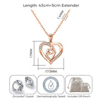 Rose Gold Plated Mother And Child Necklace Created with Zircondia® Crystals