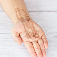 Rose Gold Plated Mother and Daughter Necklace Set