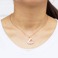 Rose Gold Plated Mother and Daughter Necklace Set with Quote Card