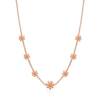 Rose Gold Plated Multi Daisy Necklace