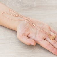 Rose Gold Plated Mum Heart Necklace Created with Zircondia® Crystals