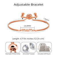 Rose Gold Plated Mum Quote Bracelet Created with Zircondia® Crystals