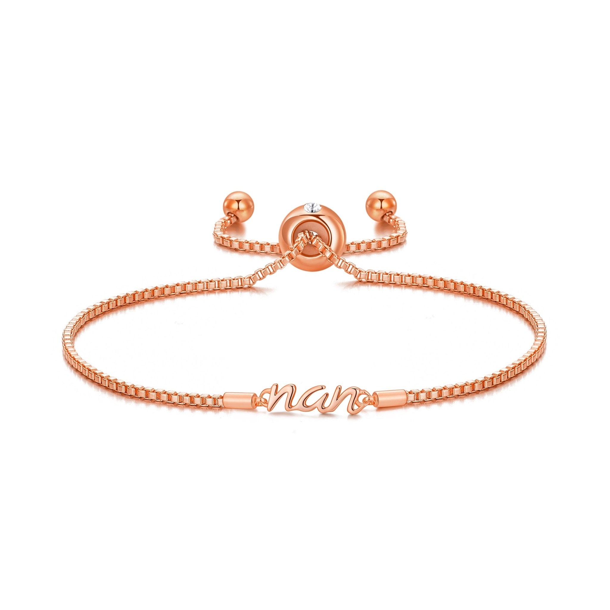 Rose Gold Plated Nan Bracelet Created with Zircondia® Crystals