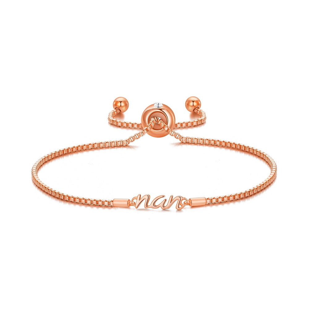 Rose Gold Plated Nan Bracelet Created with Zircondia® Crystals