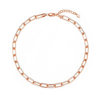 Rose Gold Plated Paperclip Necklace