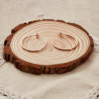 Rose Gold Plated Round Hoop Earrings