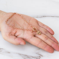 Rose Gold Plated Sister Friendship Quote Charm Bracelet Created with Zircondia® Crystals