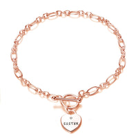 Rose Gold Plated Sister Friendship Quote Charm Bracelet Created with Zircondia® Crystals