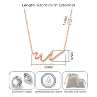 Rose Gold Plated Spiral Necklace Created with Zircondia® Crystals