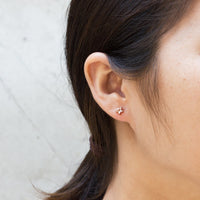 Rose Gold Plated Star Earrings Created with Zircondia® Crystals