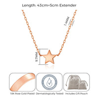 Rose Gold Plated Star Necklace