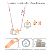 Rose Gold Plated Star Set