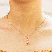 Rose Gold Plated Teardrop Necklace