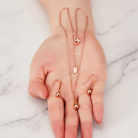 Rose Gold Plated Teardrop Set