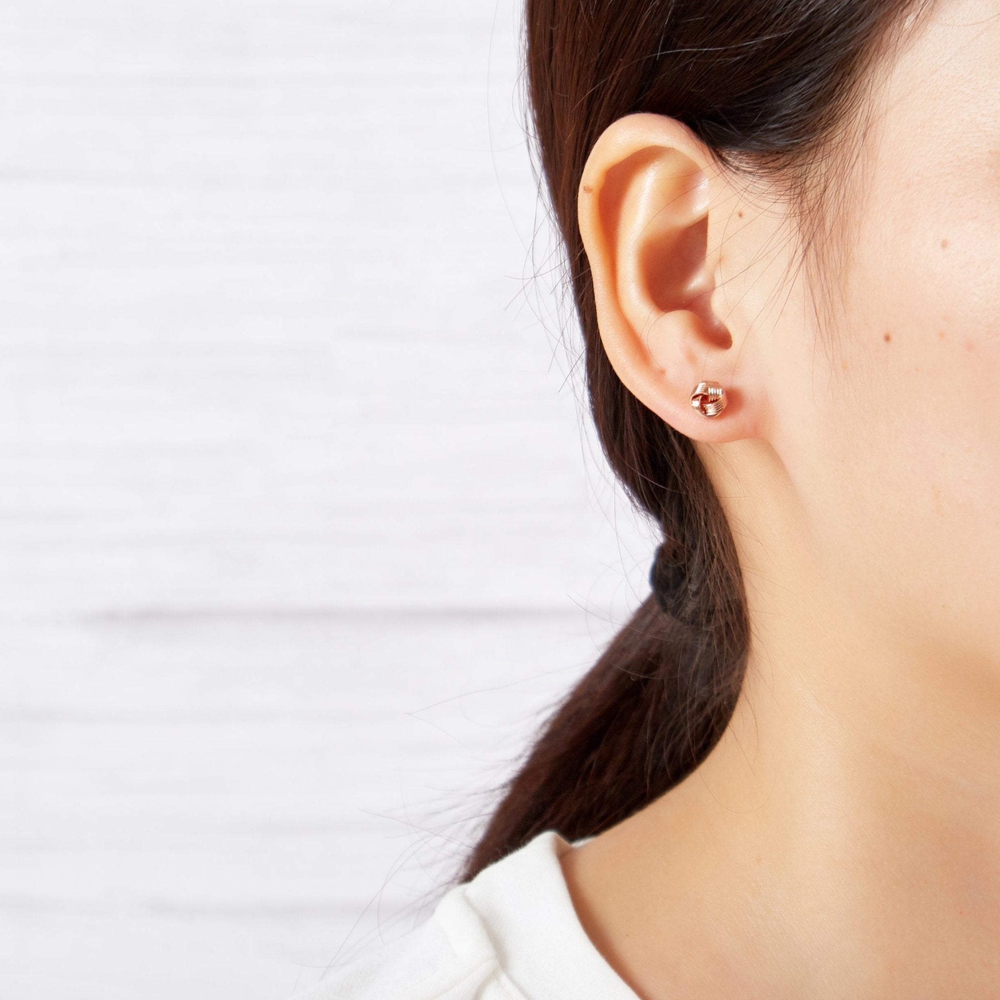 Rose Gold Plated Thank You for Helping us Tie The Knot Wedding Earrings with Quote Card