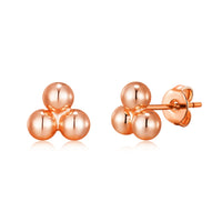 Rose Gold Plated Trinity Earrings