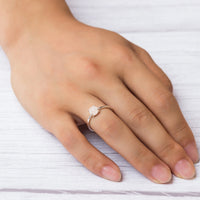 Rose Quartz Adjustable Ring with Quote Card