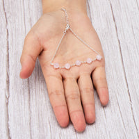 Rose Quartz Gemstone Bracelet with Quote Card