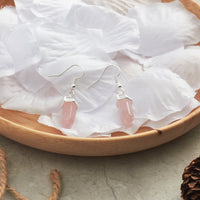 Rose Quartz Gemstone Drop Earrings