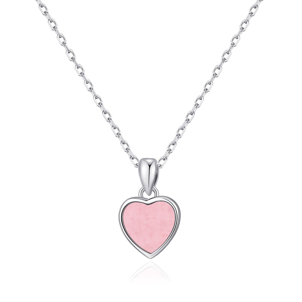 Rose Quartz Gemstone Heart Necklace