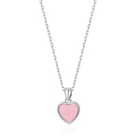 Rose Quartz Gemstone Heart Necklace