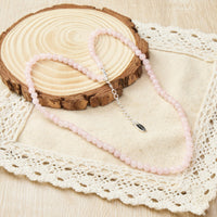 Rose Quartz Mini Beaded Gemstone Necklace